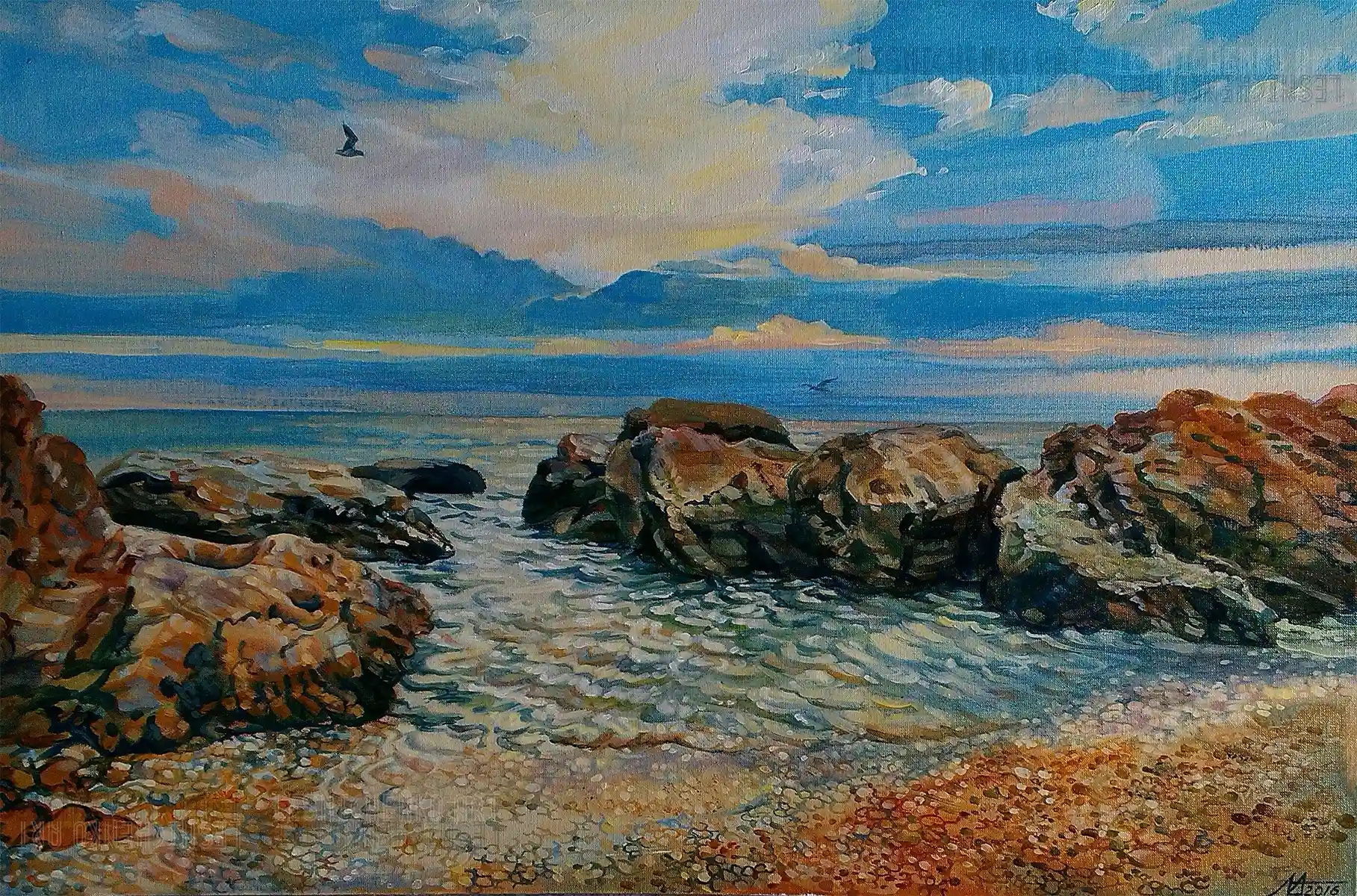Альона Лесніченко - "Морське каміння" 2016 (полотно на картоні, олія, 40x60)