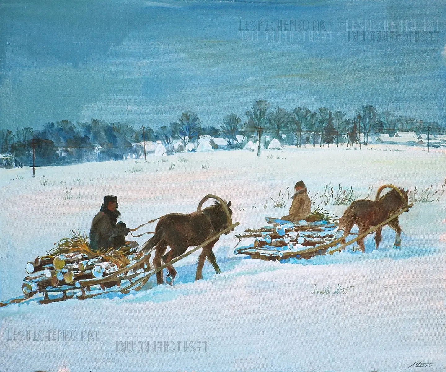 Альона Лесніченко - "Зима" 2008 (полотно, олія, 50x60)