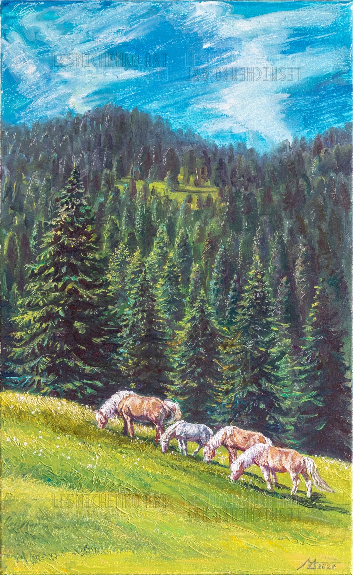 Альона Лесніченко - "Спокій" 2026 (полотно, олія, 50x30)